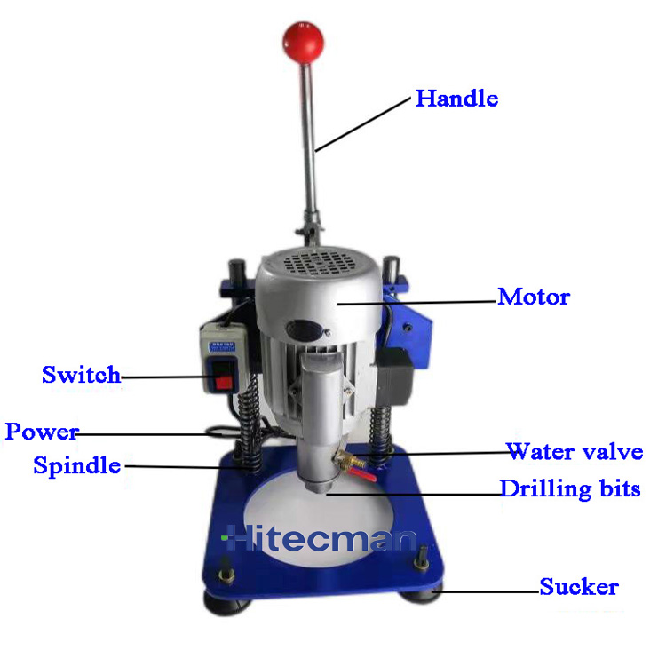 Portable glass drilling machine 220v, 50HZ PG10-1